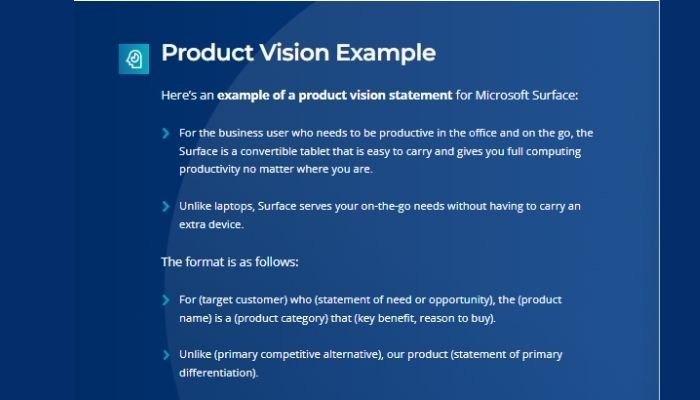 Product vision example